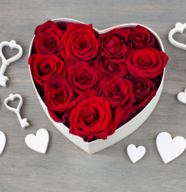 Heart-Shaped Rose Box