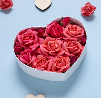 Heart-Shaped Flower Box
